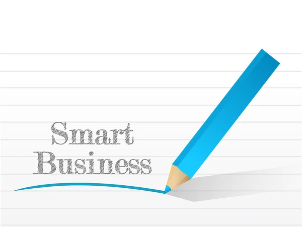Smart business på ett anteckningsblock papper — Stockfoto