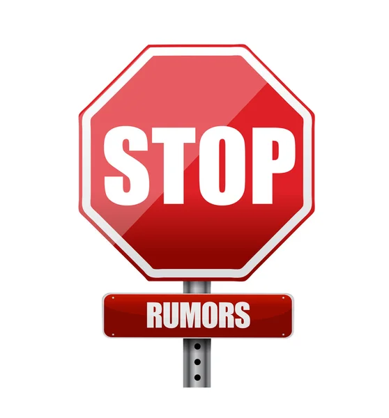 Stop rumors cartello stradale illustrazione design — Foto Stock