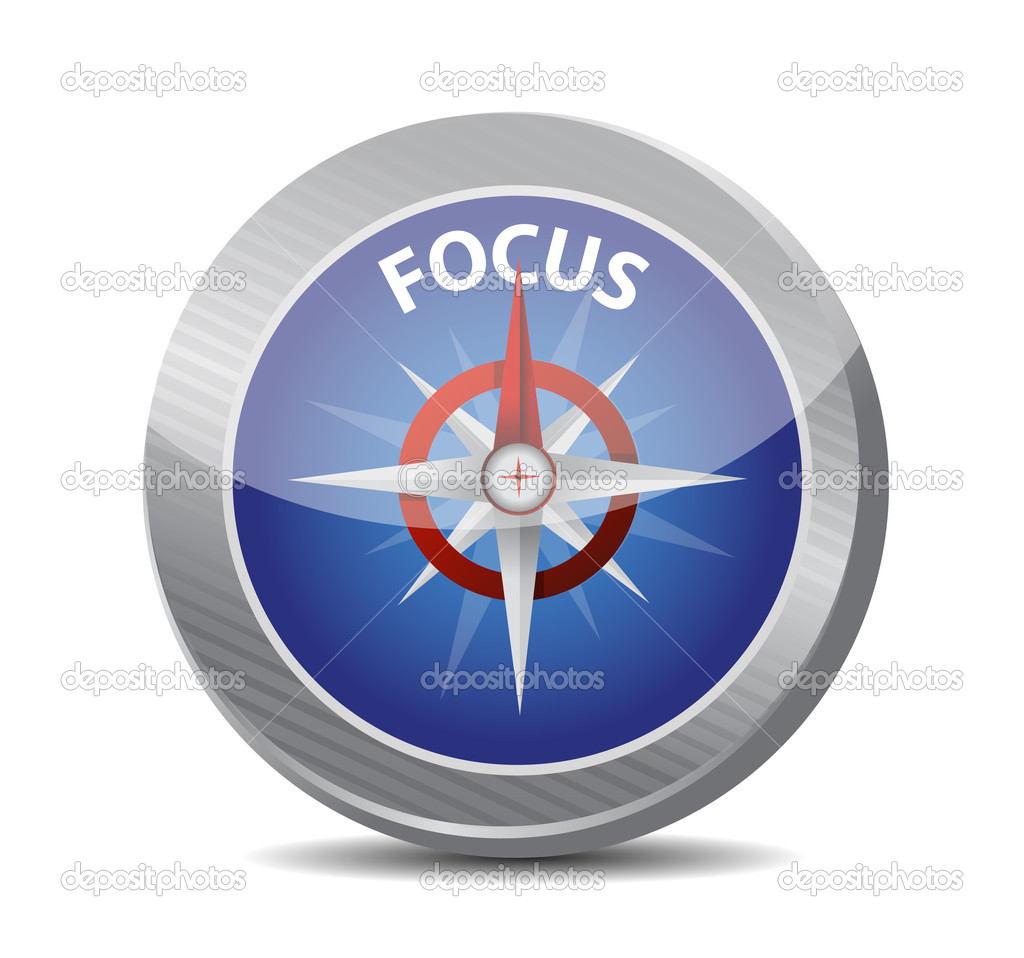 focus compass guide illustration design