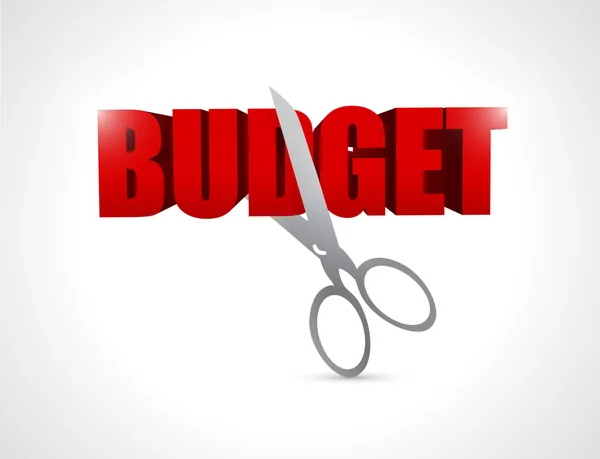 Cutting budget. illustration design — Stock Photo, Image