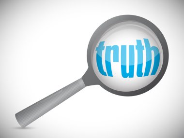 Truth soruşturma altında. Konsept illüstrasyon