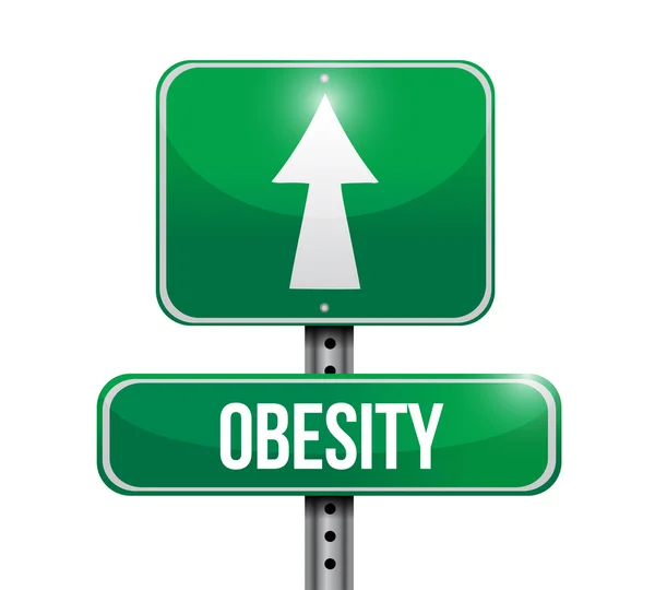 Obesity road sign illustration design — Stock Photo, Image