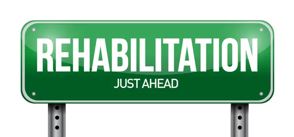 Rehabilitation road sign illustration design — Stock Photo, Image