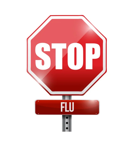 Stop influenza segnaletica stradale illustrazione design — Foto Stock