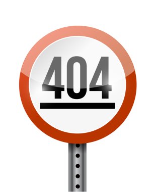 404 error road sign illustration design