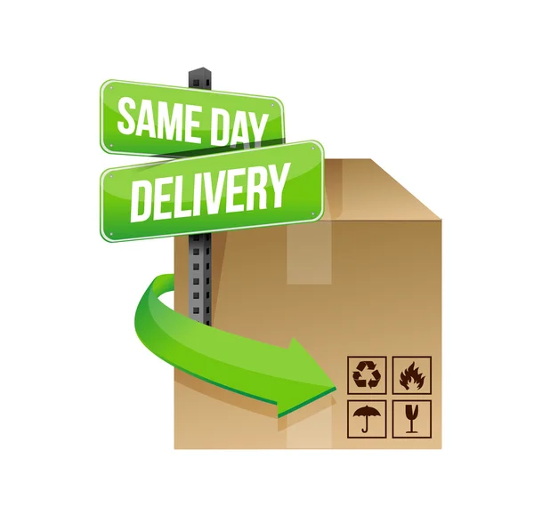 Same day delivery illustration design — Stock Photo, Image