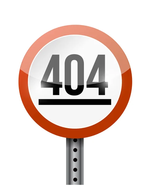 404 fehler verkehrszeichen illustration design — Stockfoto