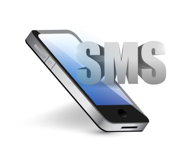SMS Telefon mesajı konsept illüstrasyon