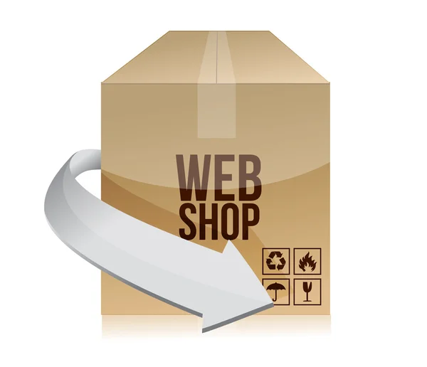 Web shop box illustration design — Stock Photo, Image