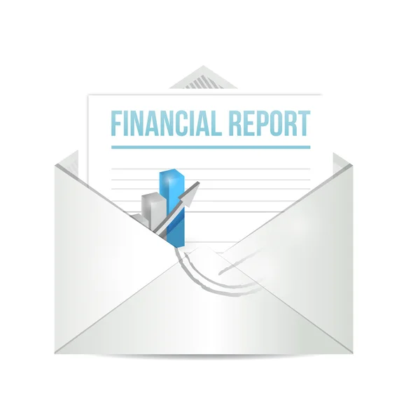 Enveloppe du rapport financier illustration design — Photo