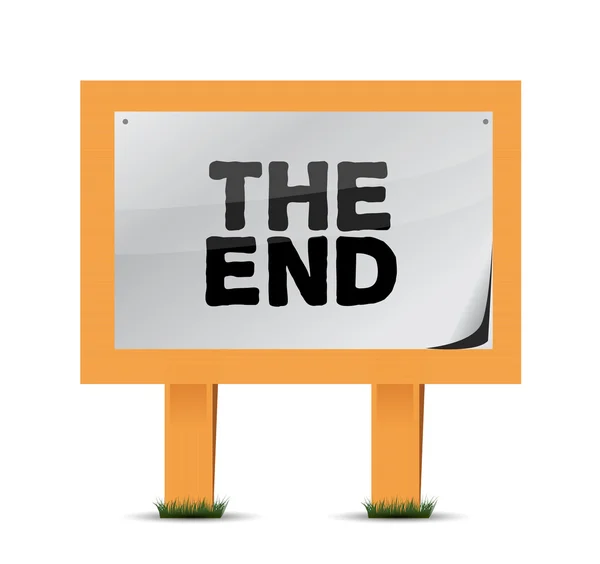 The end wood sign illustration design — Stock Photo, Image