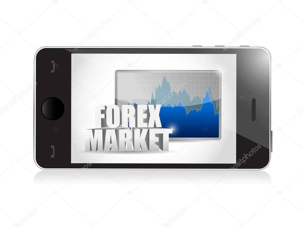 Phone And Forex Business Graph Illustration Stock Photo - 