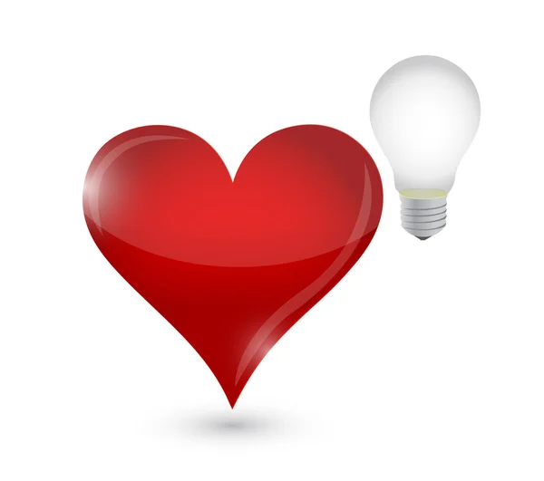 Love the idea bulb concept illustration design — Stock Photo, Image