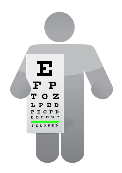 Doctor and eye exam chart illustration design — Stock Photo, Image