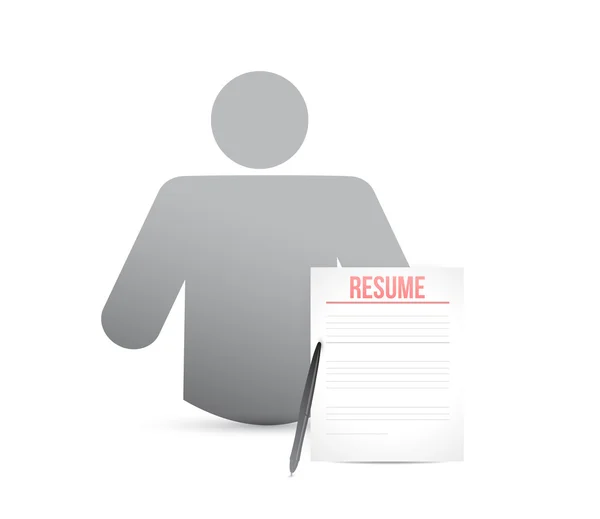 Idea resume worker. illustration design — Stock Photo, Image