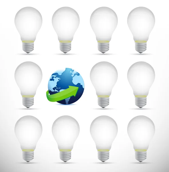 Globe full of ideas. illustration design — Stock Photo, Image