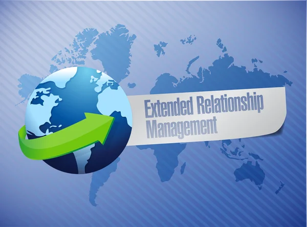 Extended relationship management globe concept — Stock Photo, Image