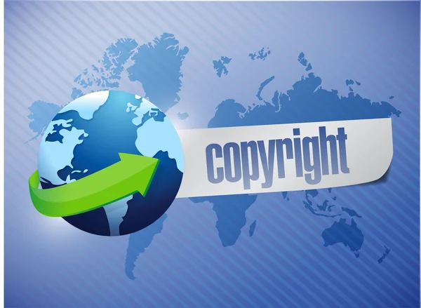 Copyright globe concept illustration design — Stock Photo, Image