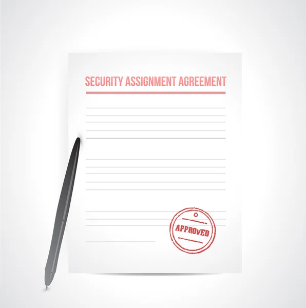 Security assignment agreement illustration — Stock Photo, Image
