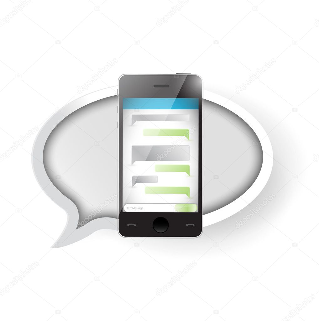 text message communication on a smartphone.