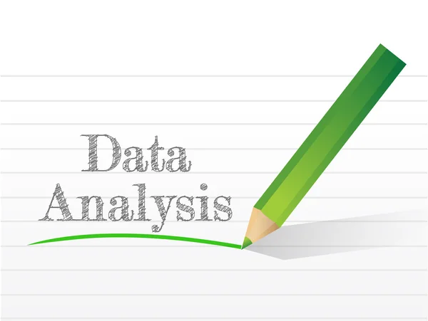 Pesan analisis data ditulis — Stok Foto