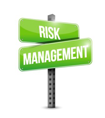 risk yönetimi yol işareti illüstrasyon tasarımı