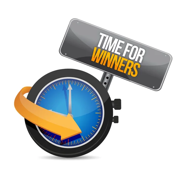 Time for winners watch message illustration — Stock Photo, Image