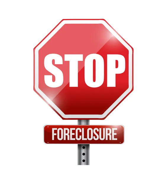 Stop foreclosure road sign illustration design — Stock Photo, Image