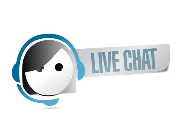 Live chat ilustrace design — Stock fotografie