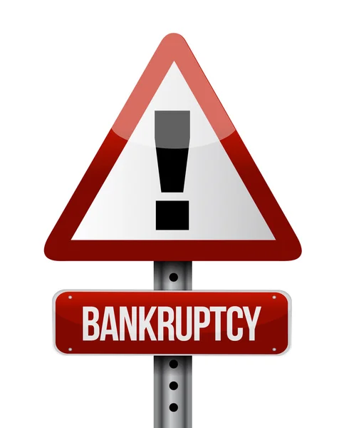 Bankruptcy road sign illustration design — Stock Photo, Image