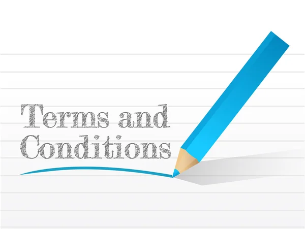 Terms and conditions written — Stock Photo, Image