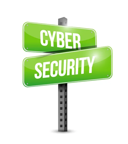 Cyber sicurezza stradale segno illustrazione design — Foto Stock