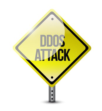 yol işareti illüstrasyon tasarımı DDoS saldırı