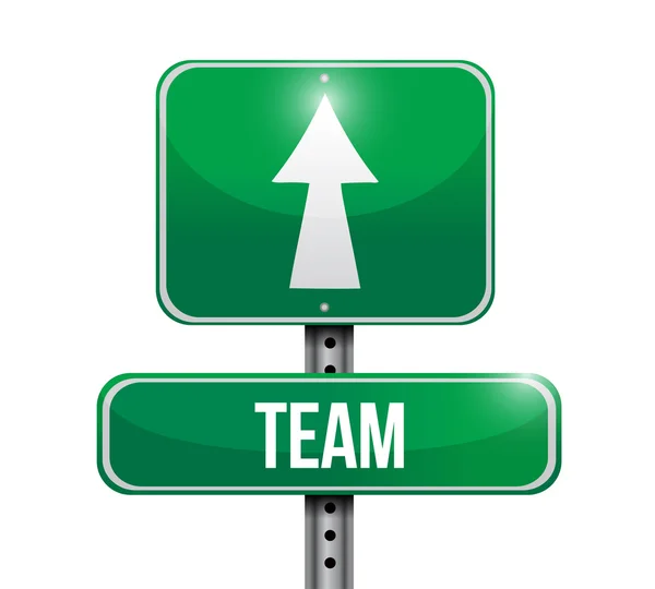 Team road sign illustration design — Stock Photo, Image