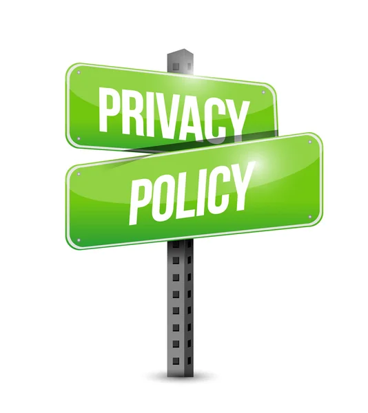 Privacy policy road sign illustration design — Stock Photo, Image