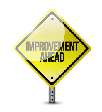 improvement ahead road sign illustration design clipart