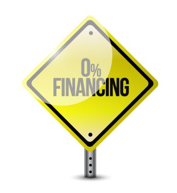 sıfır finansman yol işareti illüstrasyon tasarımı