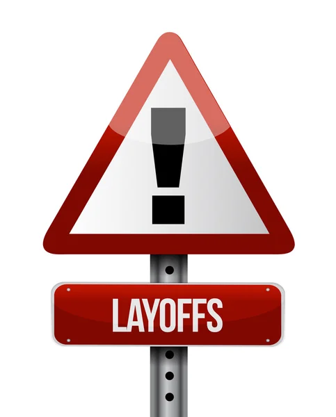 Layoffs road sign illustration design — Stock Photo, Image