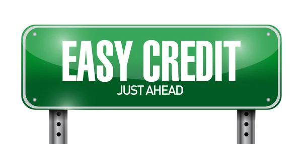 Easy credit road sign illustration design — Stock Photo, Image