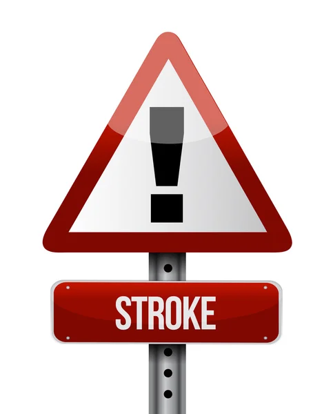 Stroke road sign illustration design — Stock Photo, Image