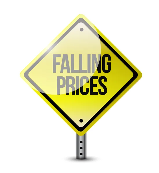 Falling ahead road sign illustration design — Stock Photo, Image