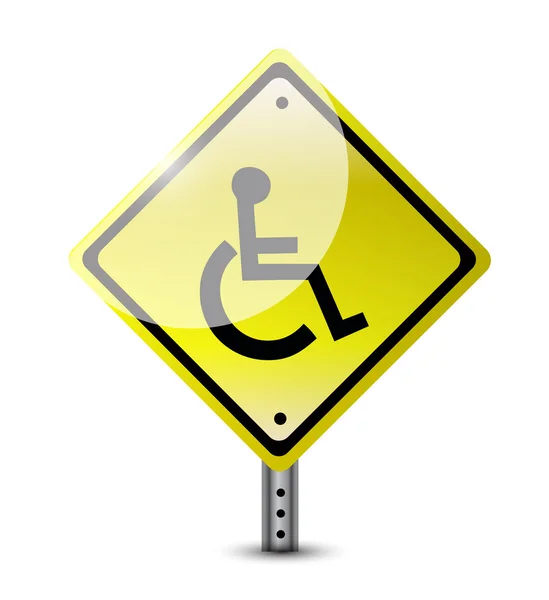 Handicap road sign illustration design — Stock Photo, Image