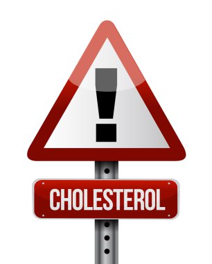 kolesterol yol işareti illüstrasyon tasarımı