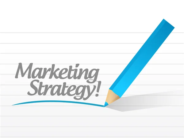 Marketing Strategy written on a white paper — Stock Photo, Image