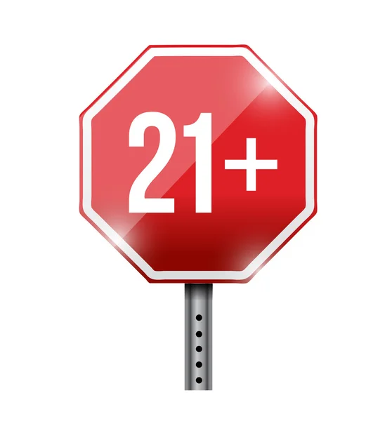 Over 21 road sign illustration design — Stock Photo, Image