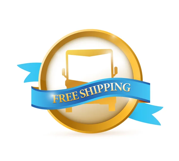 Free shipping seal illustration design — Stock Photo, Image