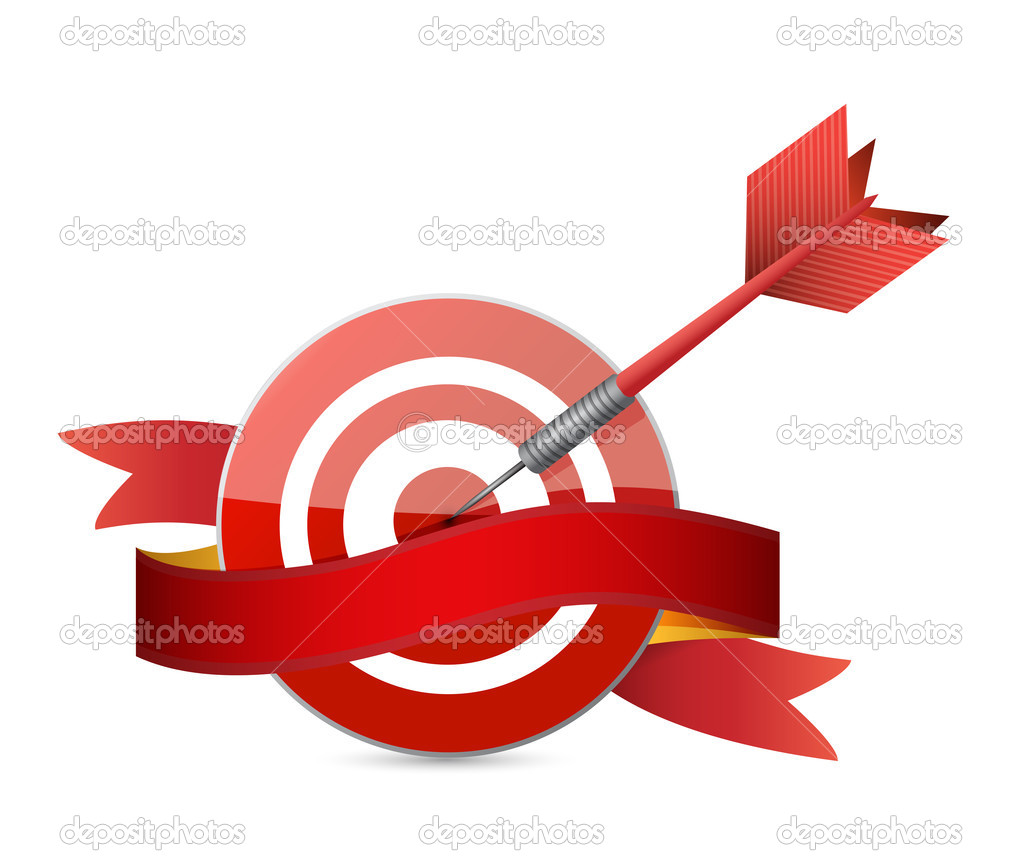 target and ribbon illustration design