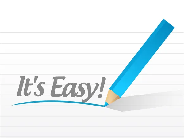 Its easy written on a white paper. illustration — Stock Photo, Image