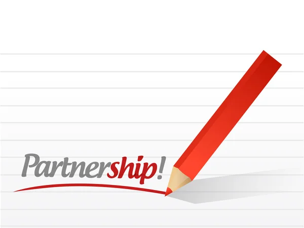 Partnership written on a white paper. illustration — Stock Photo, Image