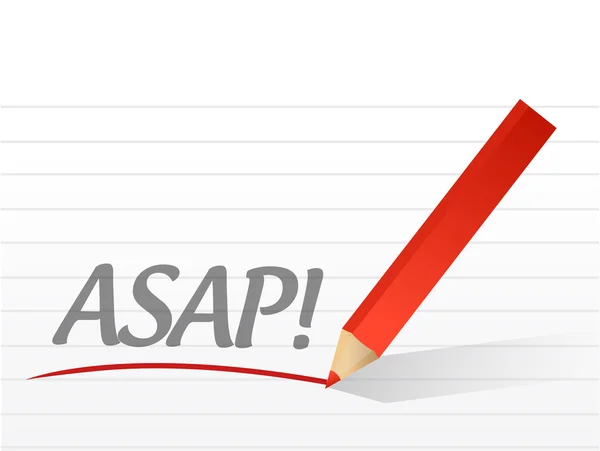 Asap written on a white paper — Stock Photo, Image